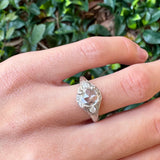 Lab Grown Rose Cut Diamond Antique Engagement Ring