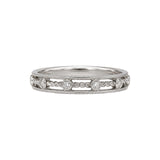 Thin Triple Row Band with Diamonds