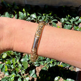 Rose Gold Floral Bangle