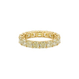 Cushion Cut Fancy Yellow Diamond Eternity Band