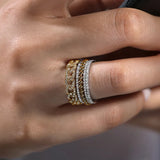 14K White Yellow Gold Diamond Easy Stackable Ring 1ct Bujukan