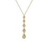 14K White/Yellow Gold Diamond Teardrop Necklace - Bay Hill Jewelers