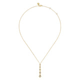 14K White/Yellow Gold Diamond Teardrop Necklace - Bay Hill Jewelers