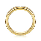 Gabriel & Co. - 14K Yellow Gold Channel Baguette Diamond Anniversary Band - 1.59 ct size 6.5 - Bay Hill Jewelers