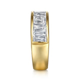 Gabriel & Co. - 14K Yellow Gold Channel Baguette Diamond Anniversary Band - 1.59 ct size 6.5 - Bay Hill Jewelers