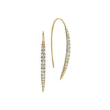 Gabriel & Co. - 14K Yellow Gold Tapered Diamond Fish Wire Drop Earrings - Bay Hill Jewelers
