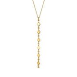 14K Yellow Gold Plain Gold Vertical Bar Necklace