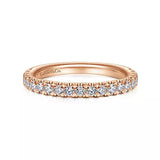 14K Rose Gold Diamond Wedding Band with 0.45 Carat Total Weight - Bay Hill Jewelers