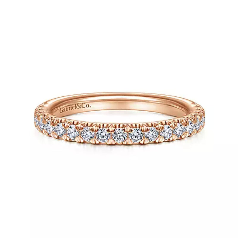 14K Rose Gold Diamond Wedding Band with 0.45 Carat Total Weight - Bay Hill Jewelers