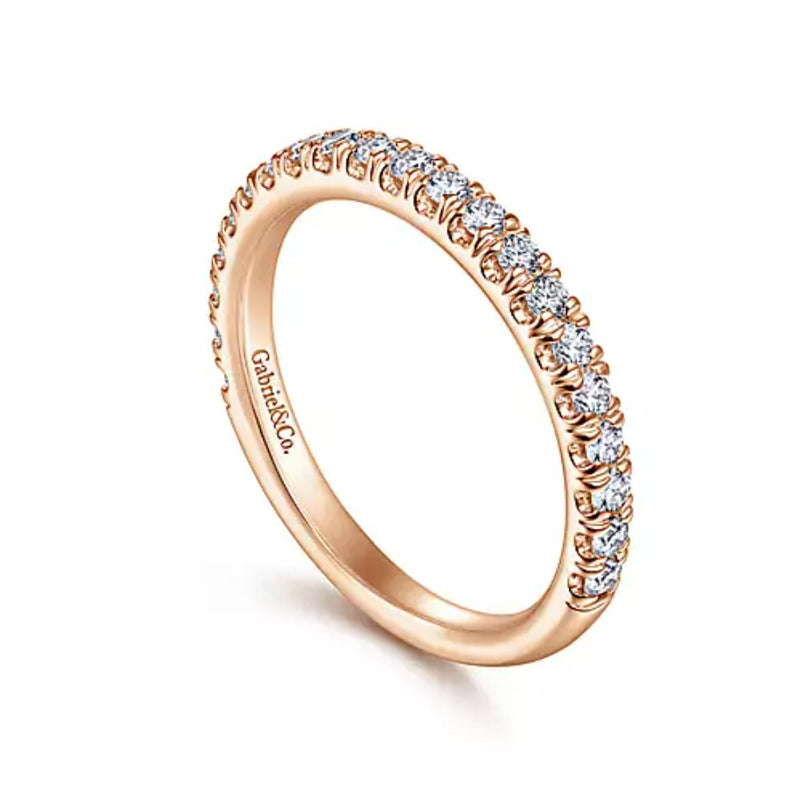 14K Rose Gold Diamond Wedding Band with 0.45 Carat Total Weight - Bay Hill Jewelers