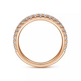 14K Rose Gold Diamond Wedding Band with 0.45 Carat Total Weight - Bay Hill Jewelers