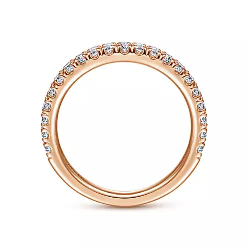 14K Rose Gold Diamond Wedding Band with 0.45 Carat Total Weight - Bay Hill Jewelers