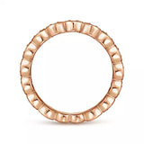 14K Rose Gold Vintage Style Diamond Wedding Band - Bay Hill Jewelers