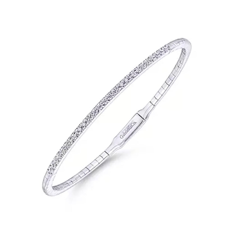 14K White Gold Diamond Bangle - Bay Hill Jewelers