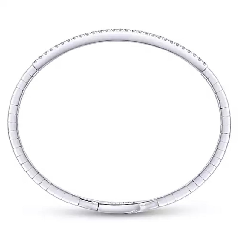 14K White Gold Diamond Bangle - Bay Hill Jewelers