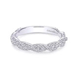 14K White Gold Diamond Infinity Twist Band - Bay Hill Jewelers