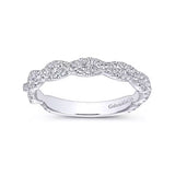 14K White Gold Diamond Infinity Twist Band - Bay Hill Jewelers