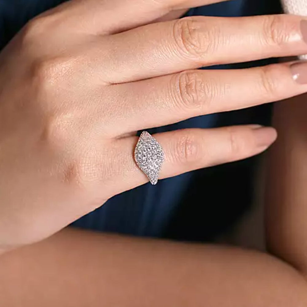 【THE M JEWELERS】THE PAVE' DISC SIGNETリング Diamond Pave Signet Pinky Ring 14K – Adina Eden
