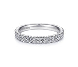 14K White Gold Double Row Diamond Anniversary Band - 0.33 cttw - Bay Hill Jewelers