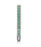 14K White Gold Emerald Stackable Ring - Bay Hill Jewelers