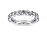 14K White Gold French Pavé Set Diamond Eternity Band - 1.95 cttw Diamonds - Bay Hill Jewelers