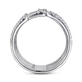 14k White Gold Open Line Diamond Fashion Ring - Bay Hill Jewelers