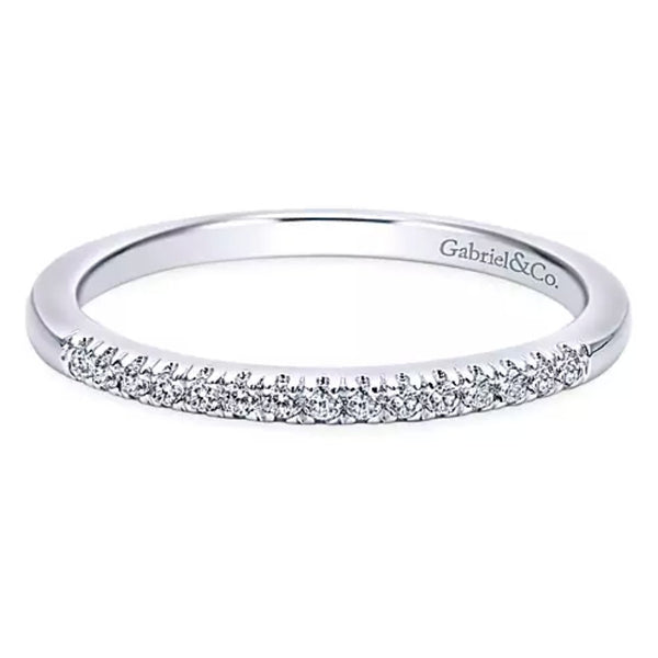 14K White Gold Prong Set Diamond Band - Bay Hill Jewelers