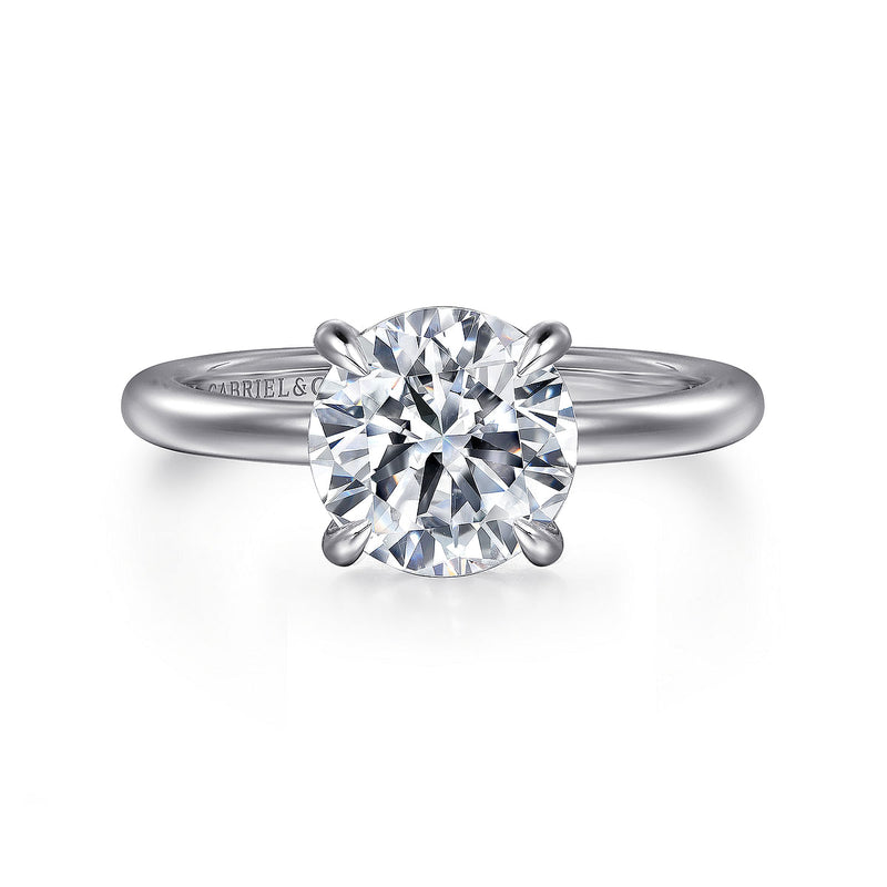 14K White Gold Round Diamond Engagement Ring - Bay Hill Jewelers