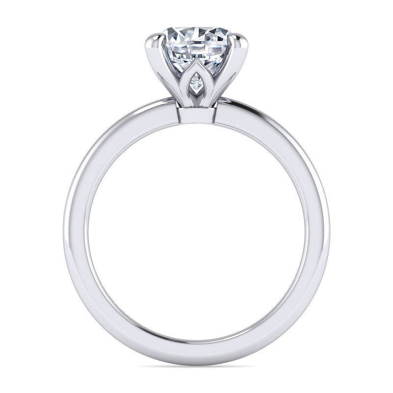 14K White Gold Round Diamond Engagement Ring - Bay Hill Jewelers