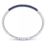 14K White Gold Sapphire Bangle - Bay Hill Jewelers