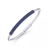 14K White Gold Sapphire Bangle - Bay Hill Jewelers