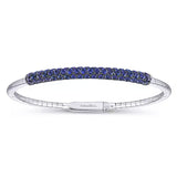 14K White Gold Sapphire Bangle - Bay Hill Jewelers