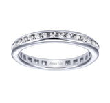 14k White Gold Three - Quarters Eternity Diamond Band - 0.45 cttw - Bay Hill Jewelers