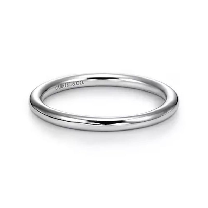 14K White Gold Wedding Band - Bay Hill Jewelers