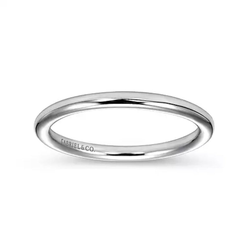 14K White Gold Wedding Band - Bay Hill Jewelers