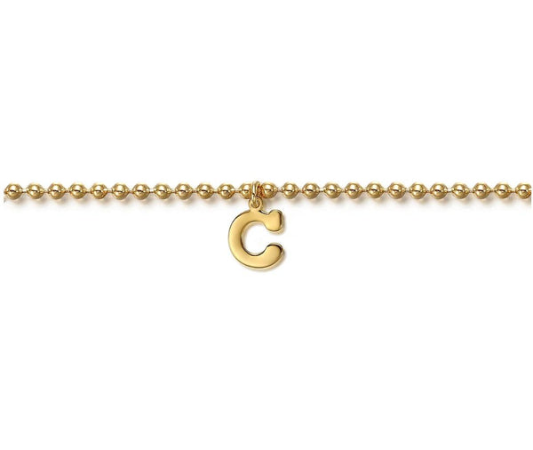 14K Yellow Gold Bujukan Initial C Bracelet - Bay Hill Jewelers