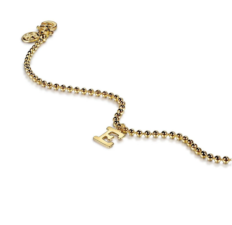 14K Yellow Gold Bujukan Initial E Bracelet - Bay Hill Jewelers