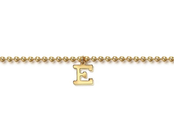 14K Yellow Gold Bujukan Initial E Bracelet - Bay Hill Jewelers