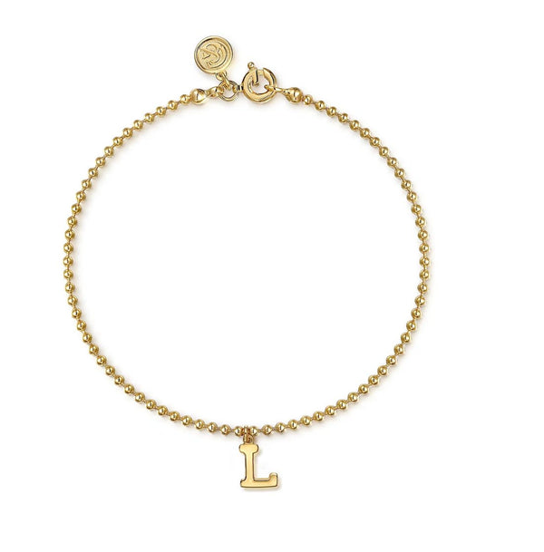 14K Yellow Gold Bujukan Initial L Bracelet - Bay Hill Jewelers