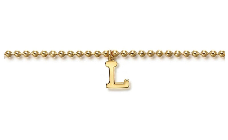 14K Yellow Gold Bujukan Initial L Bracelet - Bay Hill Jewelers