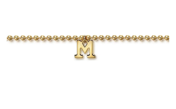 14K Yellow Gold Bujukan Initial M Bracelet - Bay Hill Jewelers