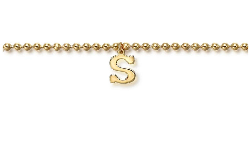 14K Yellow Gold Bujukan Initial S Bracelet - Bay Hill Jewelers