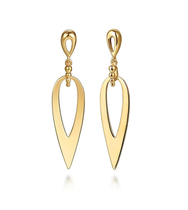 14K Yellow Gold Bujukan Stud Drop Earrings - Bay Hill Jewelers