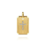 14K Yellow Gold Diamond Cross Pendant - Bay Hill Jewelers