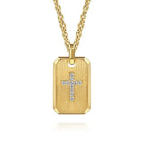 14K Yellow Gold Diamond Cross Pendant - Bay Hill Jewelers