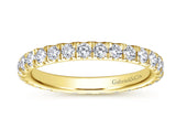 14K Yellow Gold French Pavé Set Diamond Eternity Band - 1.02 cttw Damonds - Bay Hill Jewelers