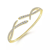 14K Yellow Gold Kaslique Diamond Bangle - Bay Hill Jewelers