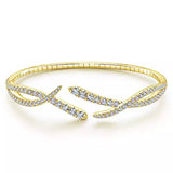 14K Yellow Gold Kaslique Diamond Bangle - Bay Hill Jewelers