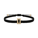 Adjustable Black Woven Bracelet
