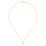 14K Yellow Gold Diamond Cross Pendant Necklace - Bay Hill Jewelers